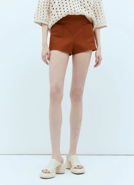 Gabardine Mini Shorts