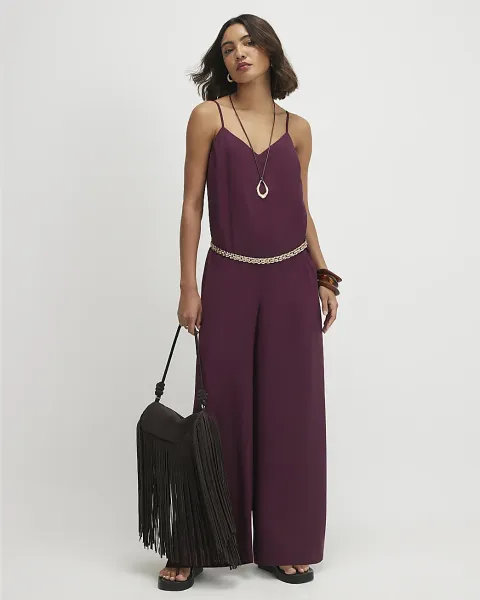 River Island Red Cami Jumpsuit