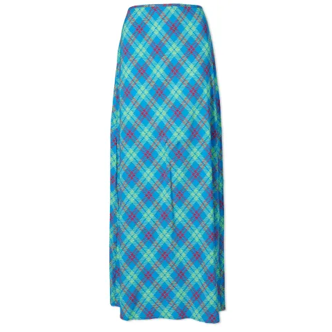Mali Check Midi Skirt