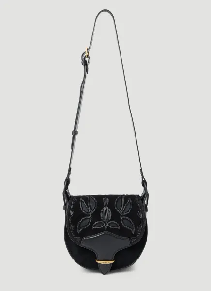 Botsy Embroidered Leather Small Shoulder Bag