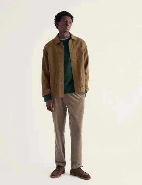 Seasalt Cornwall Pure Cotton Twill Utility Jacket Brown