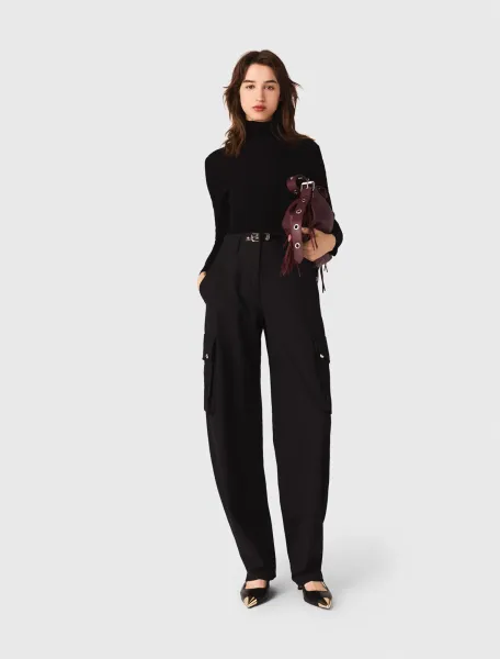 Second-skin high-neck jumper