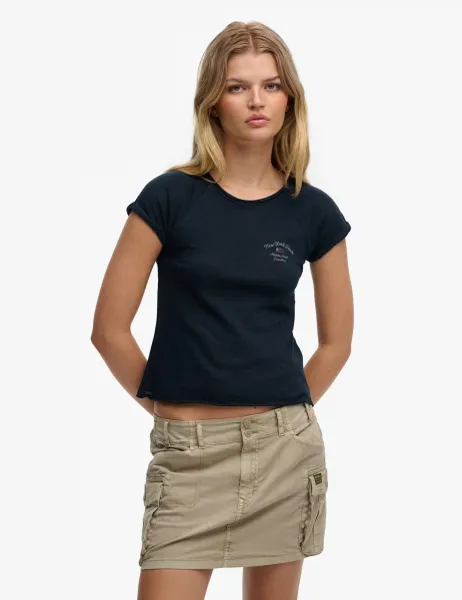 Superdry & Co Jersey Graphic Slim Fit T-Shirt Navy