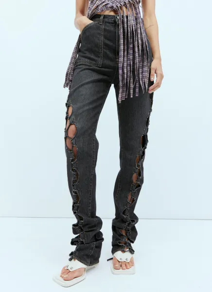Cut-Out Mom Denim Jeans
