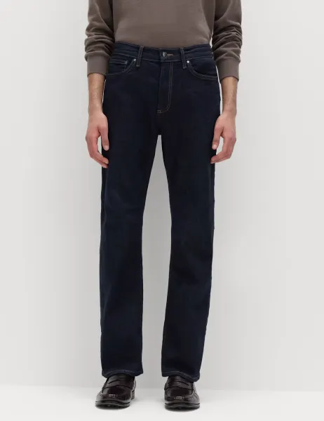 Marks & Spencer Straight Fit Stretch Jeans Dark Indigo
