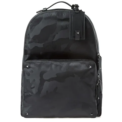 Nylon Jacquard Camo Backpack