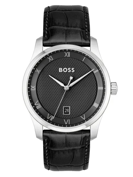 Boss Principle Leather Strap Watch