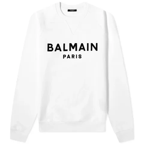 Flocked Logo Crew Sweat