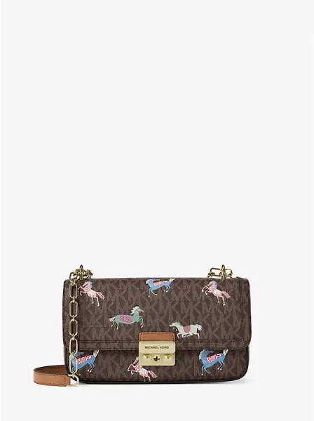 Tribeca Small Signature Logo Shoulder Bag