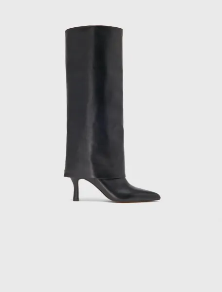 Maje Heeled tubular leather boots