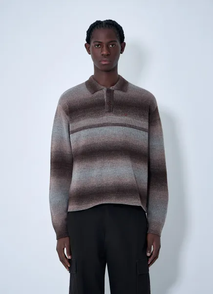 Striped Polo Sweater