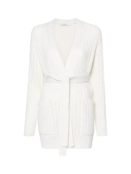 Balzac Open Front Cardigan White