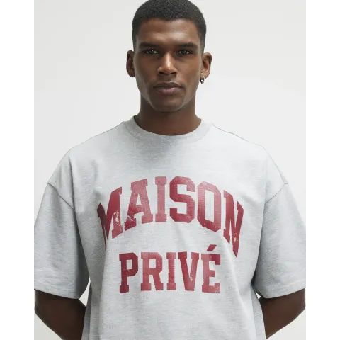 River Island Oversized Cotton Maison Prive T-Shirt