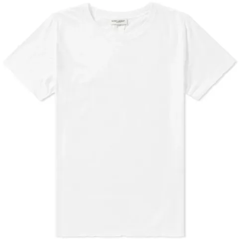 Distressed Embroidered Logo Tee