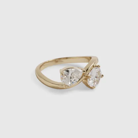 River Island Diamond Simulant Wrap Ring
