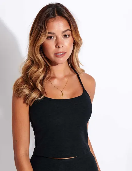 Beyond Yoga Spacedye Slim Racer Back Crop Top Black