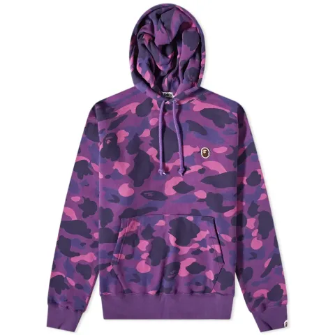 Color Camo One Point Ape Head Pullover Hoodie