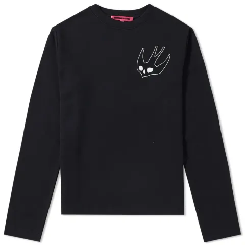 McQ by Alexander McQueen Swallow Back Print Crew Sweat