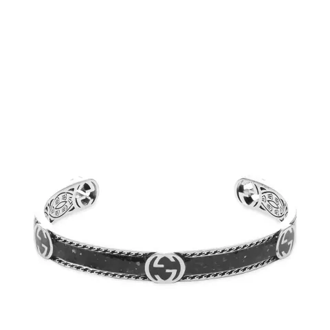 Gucci Interlocking G Enamel Cuff Bracelet