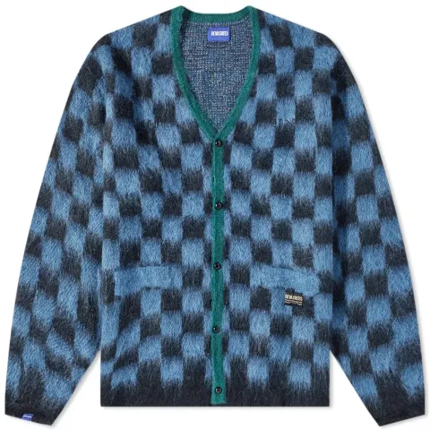 Lhassa Checkerboard Mohair Cardigan
