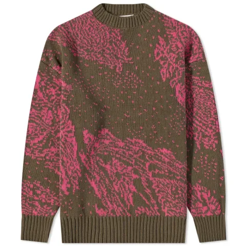 Chocolate Dream Intarsia Crew Knit