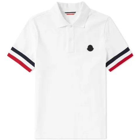 Tricolour Arm Print Polo