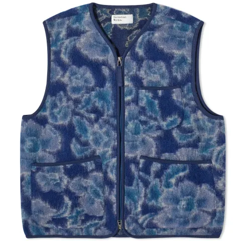 Flower Wool Fleece Gilet