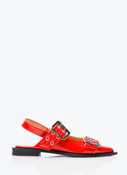 Feminine Buckle Ballerina Flats