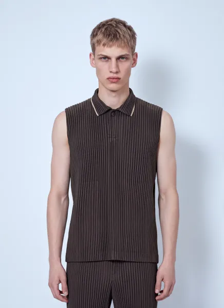 Pleated Sleeveless Top