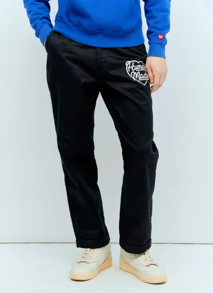 Logo Embroidery Chino Pants