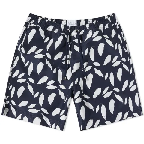 Leaf Print Swim Shorts