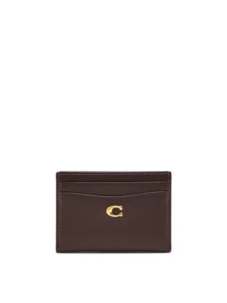 Coach Essential Leather Card Holder Maple
