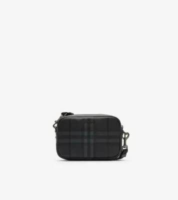 Mini City Check Crossbody Bag in Iron grey