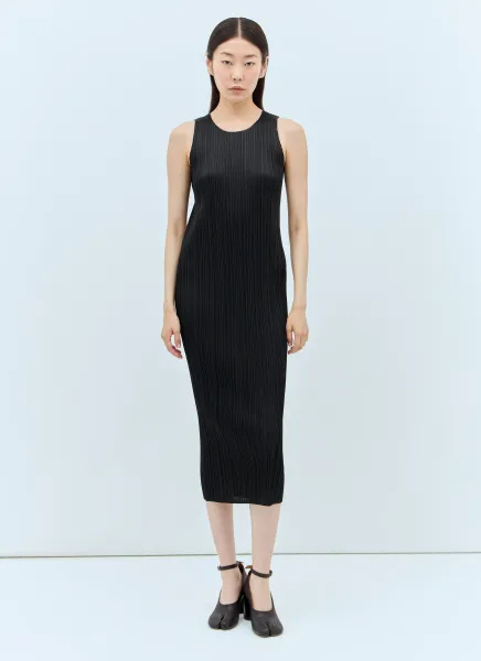 Pleated Midi Dress
