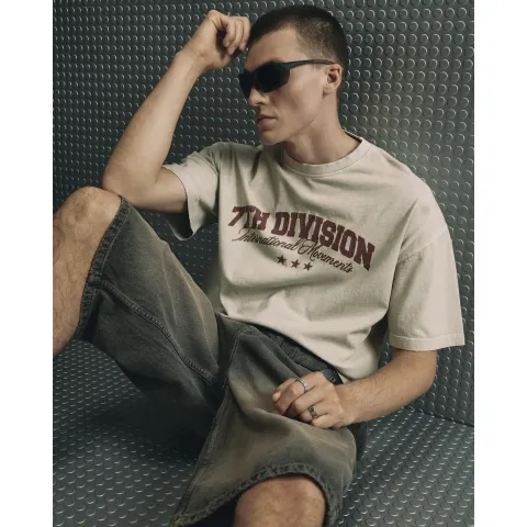 River Island Oversized Fit 7Th Division T-Shirt