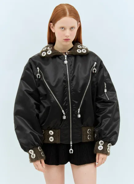 Crotched Bomber Jacket