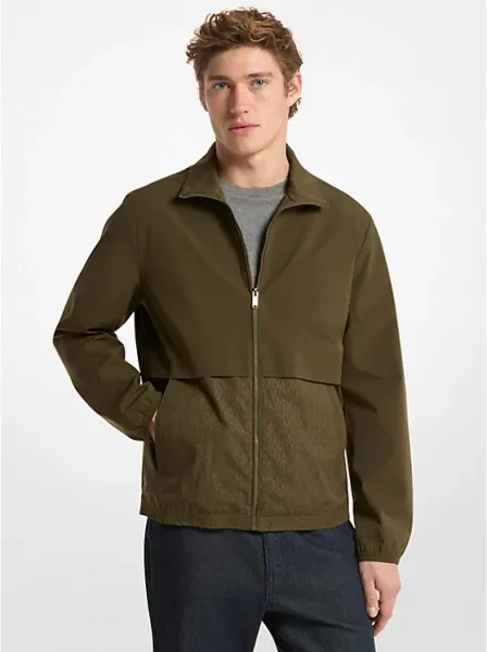 Logo Jacquard Windbreaker Jacket
