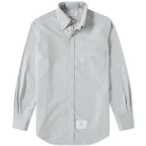 Engineered Stripe Placket Oxford Shirt