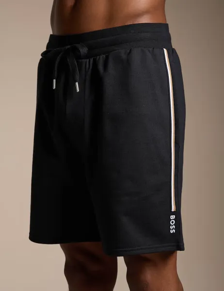 Boss Iconic Elasticated Waist Jersey Shorts Black