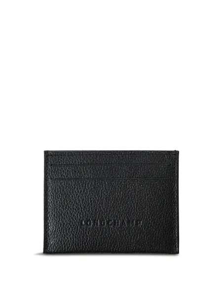 Longchamp Le Foulonne Card Holder Black Leather