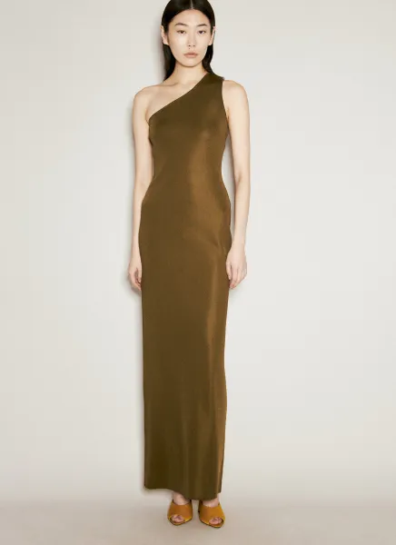 One Shoulder Silk Dress