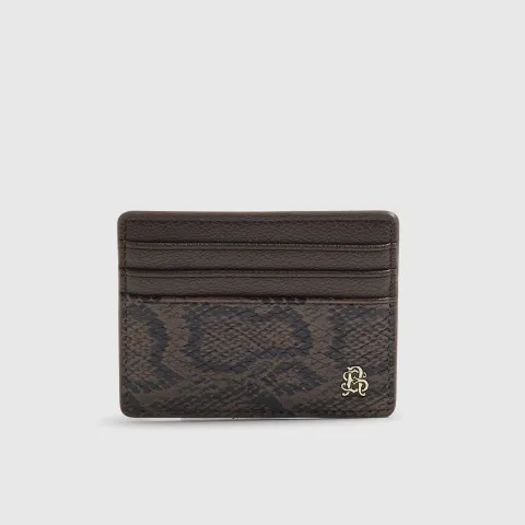 River Island Snake Print Card Holder