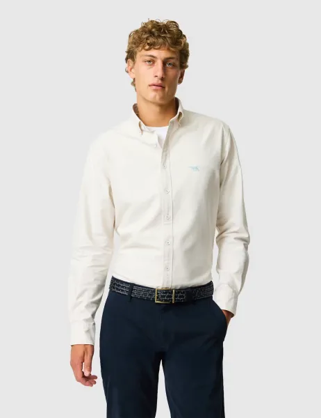Rodd & Gunn Gunn Slim Fit Pure Cotton Oxford Shirt Natural