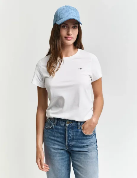 Gant Pure Cotton Logo T-Shirt White