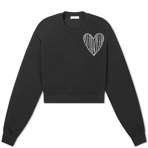 Crystal Heart Crew Neck Sweat