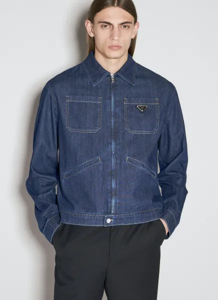 Logo Plaque Denim Jacket