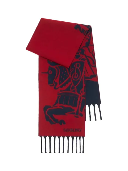 Reversible EKD Wool Scarf Red