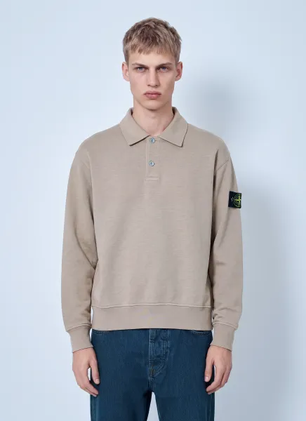 Stone Island Polo Collar Sweatshirt