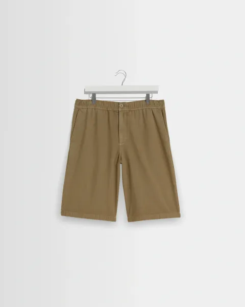 Kyle - Light Khaki Organic Cotton Twill Shorts