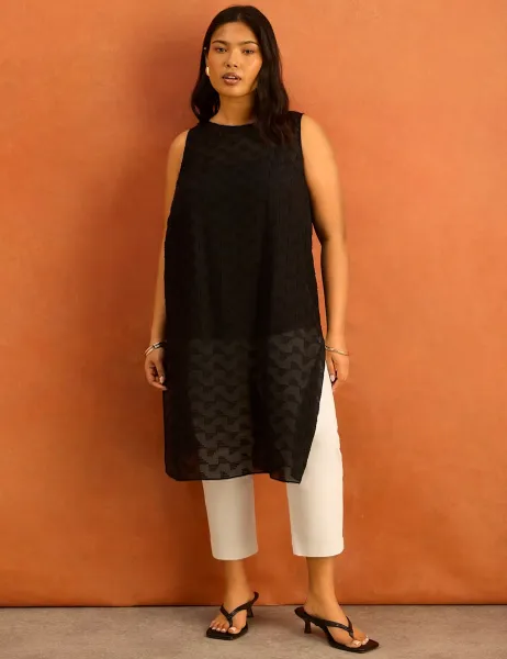 Textured Tunic Black